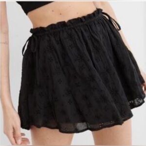 Aerie black mini skirt
